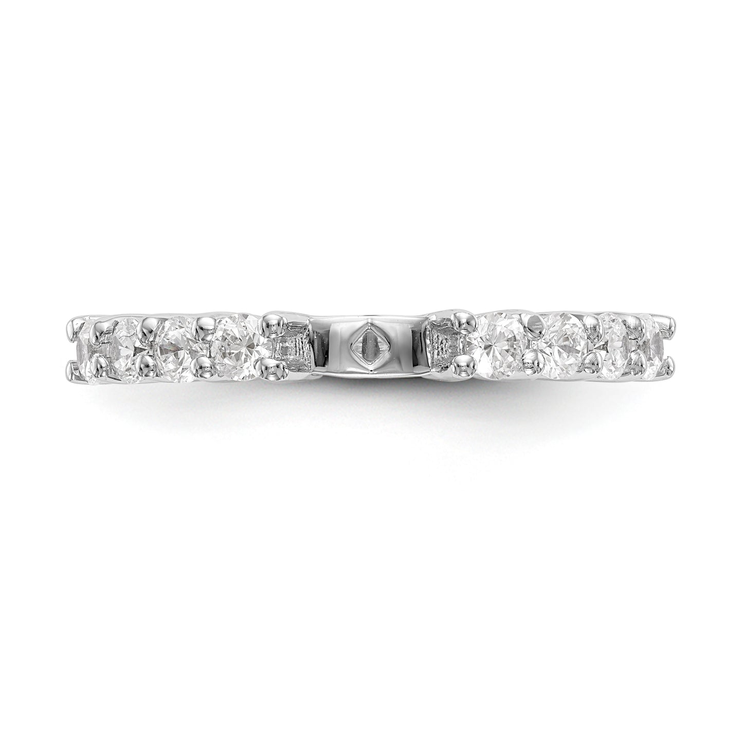 14k White Gold Diamond Wedding Band