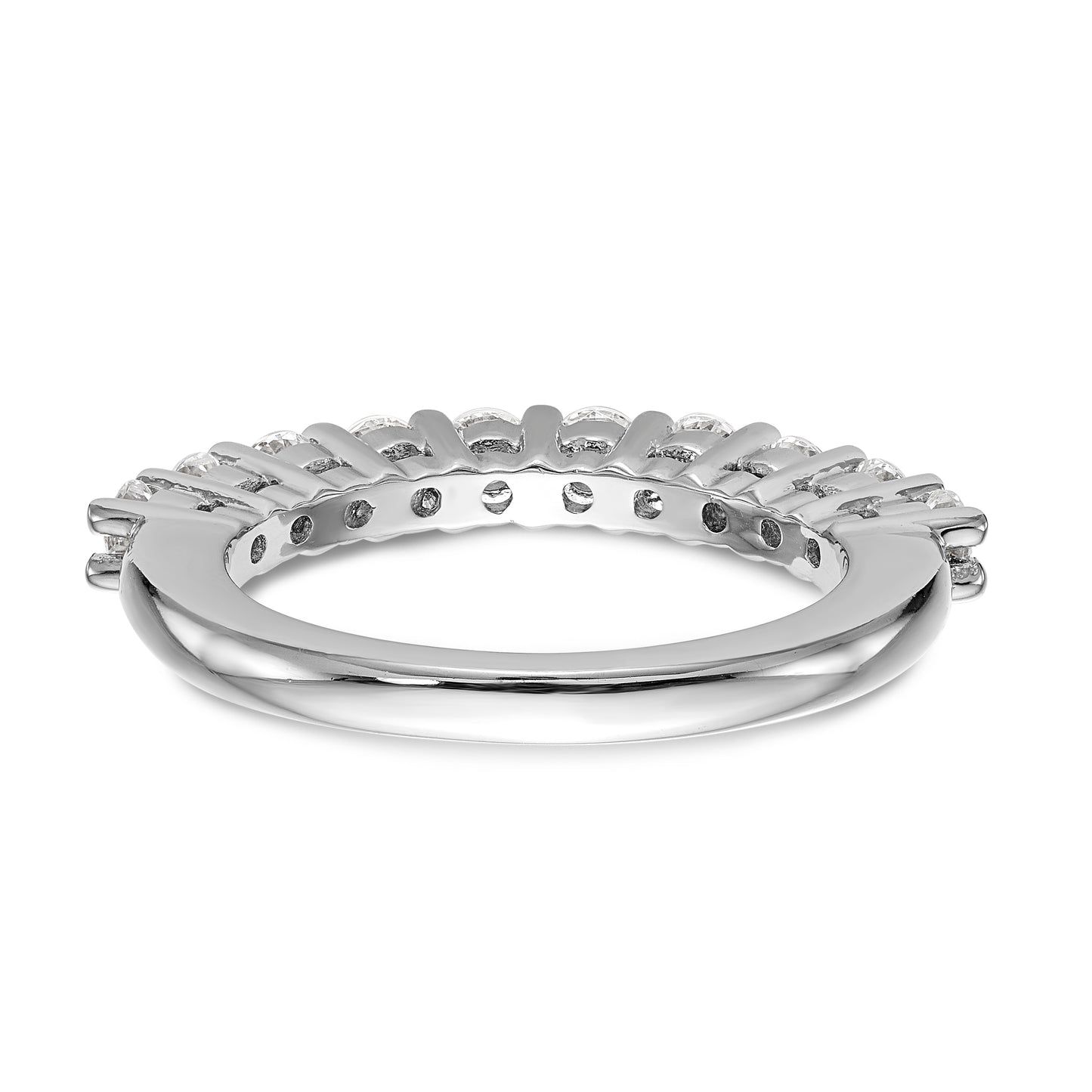 14k White Gold Diamond Wedding Band