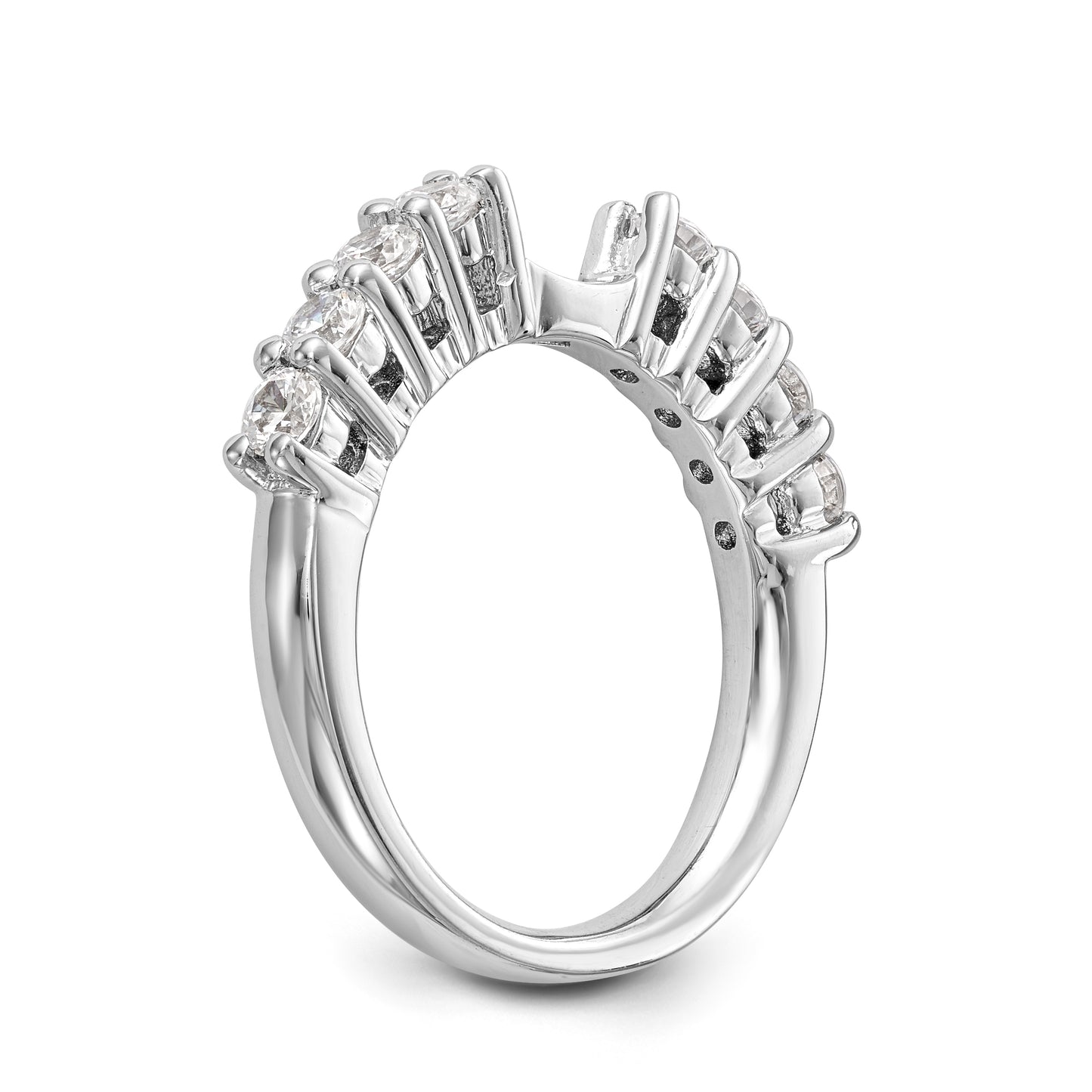 14k White Gold Diamond Wedding Band