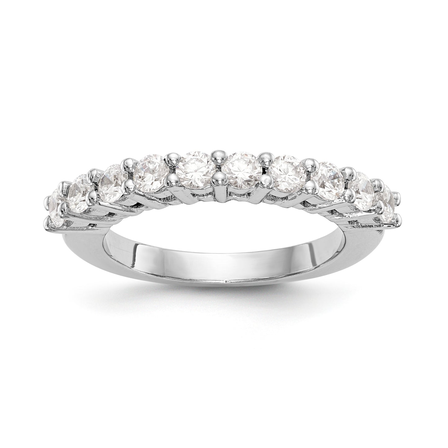 14k White Gold Diamond Wedding Band