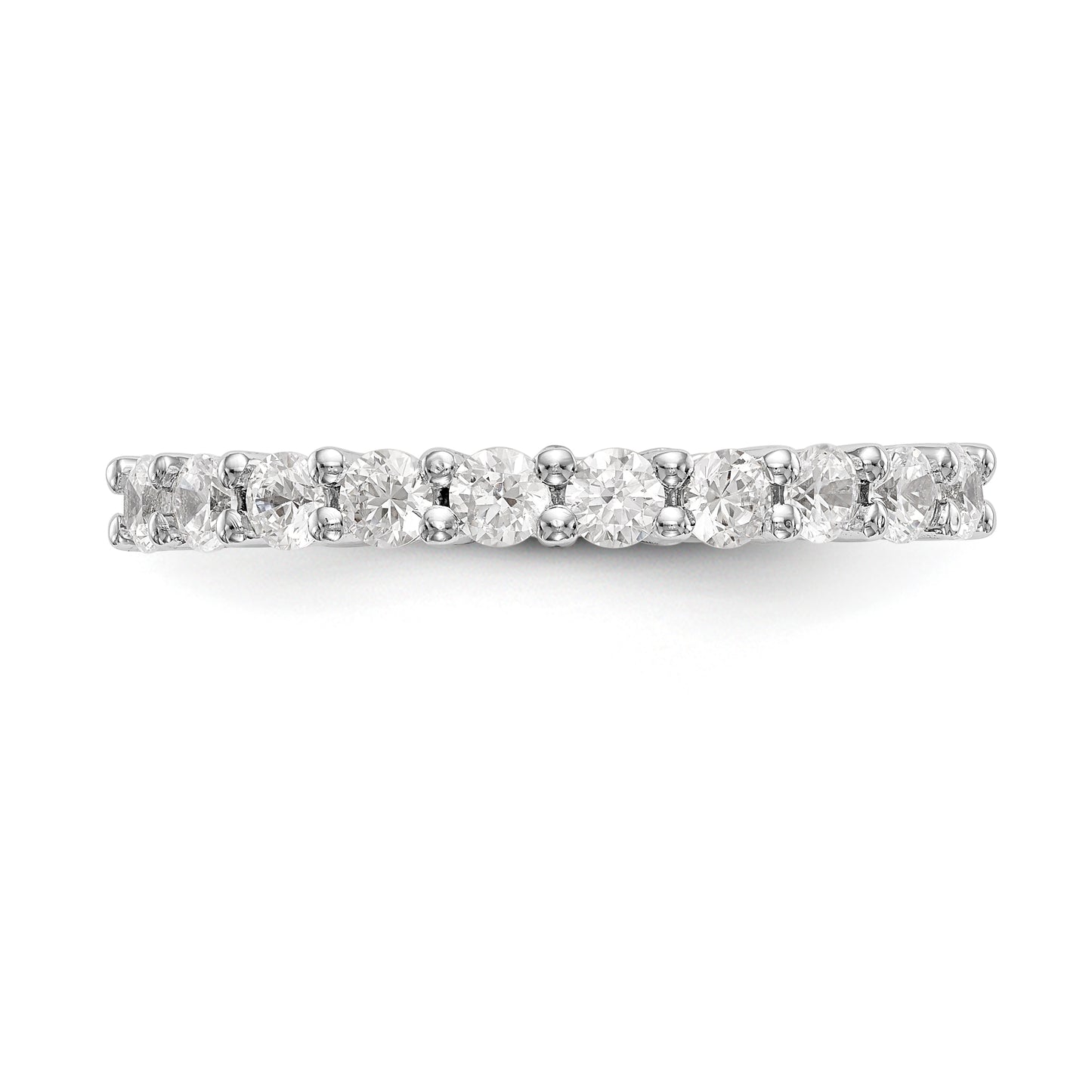 14K White Gold Diamond Peg Set Engagement Ring