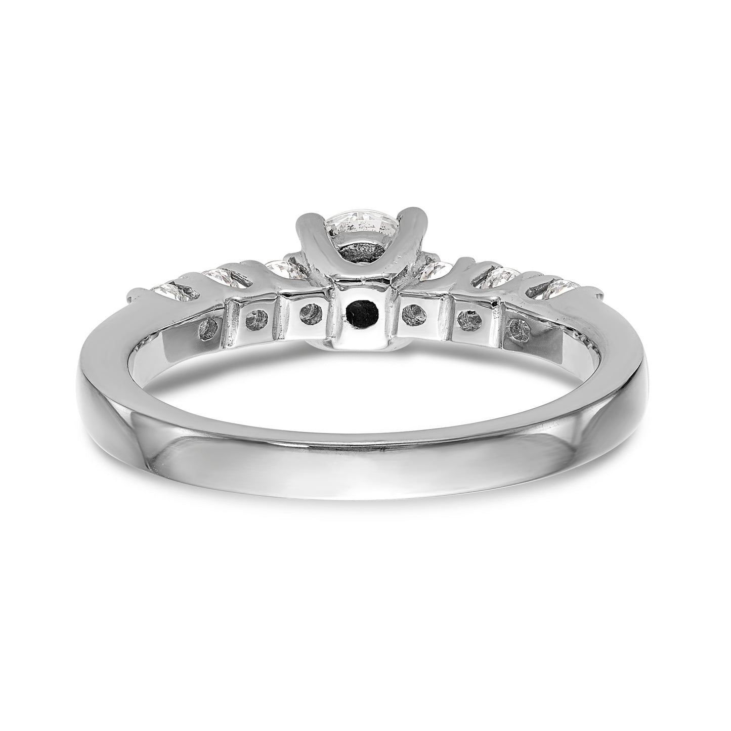 14K White Gold Simulated Diamond Engagement Ring