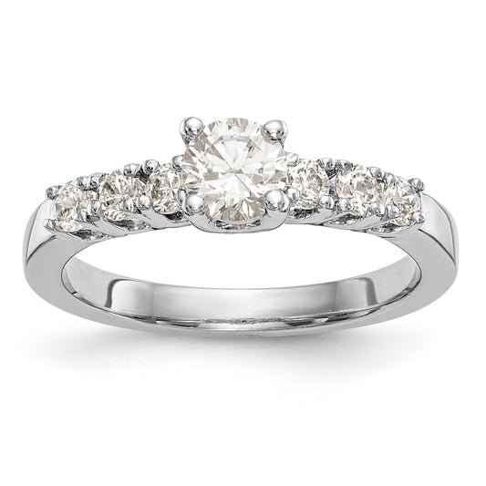 14K White Gold Simulated Diamond Engagement Ring