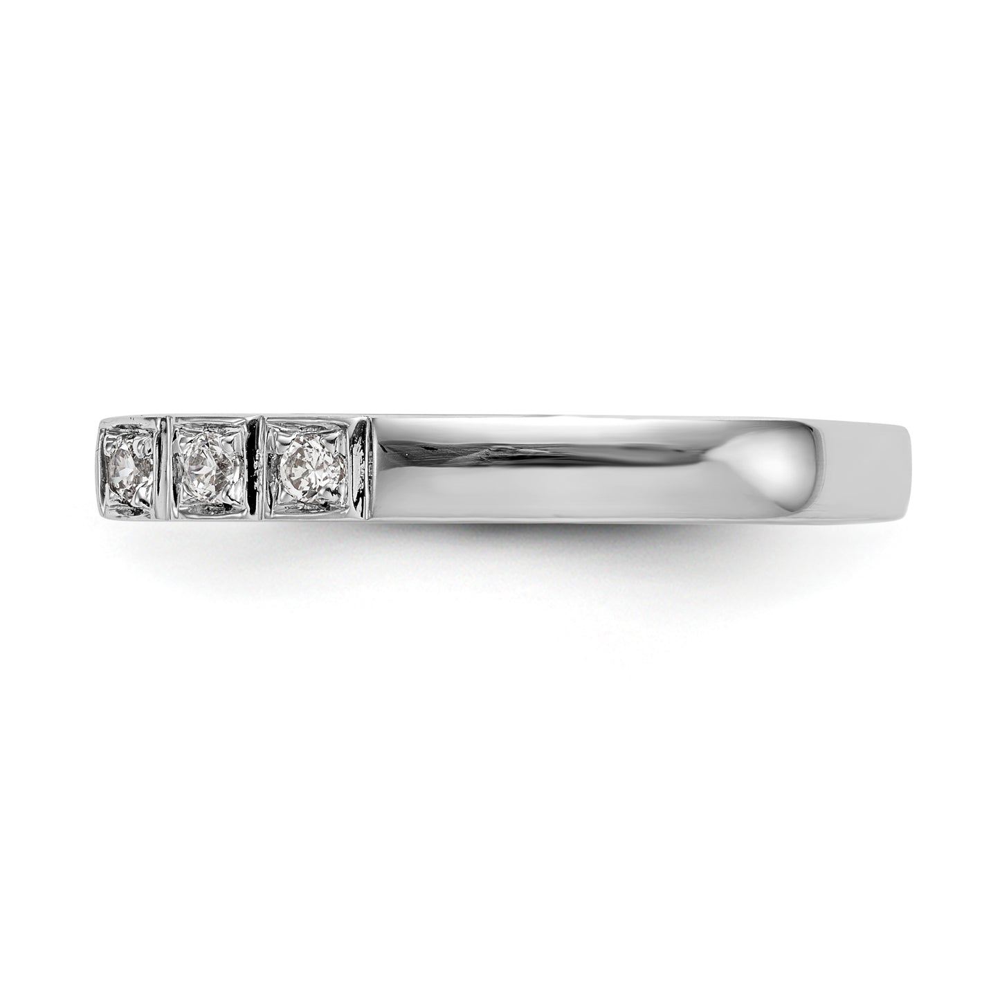 14K White Gold Diamond Peg Set Engagement Ring