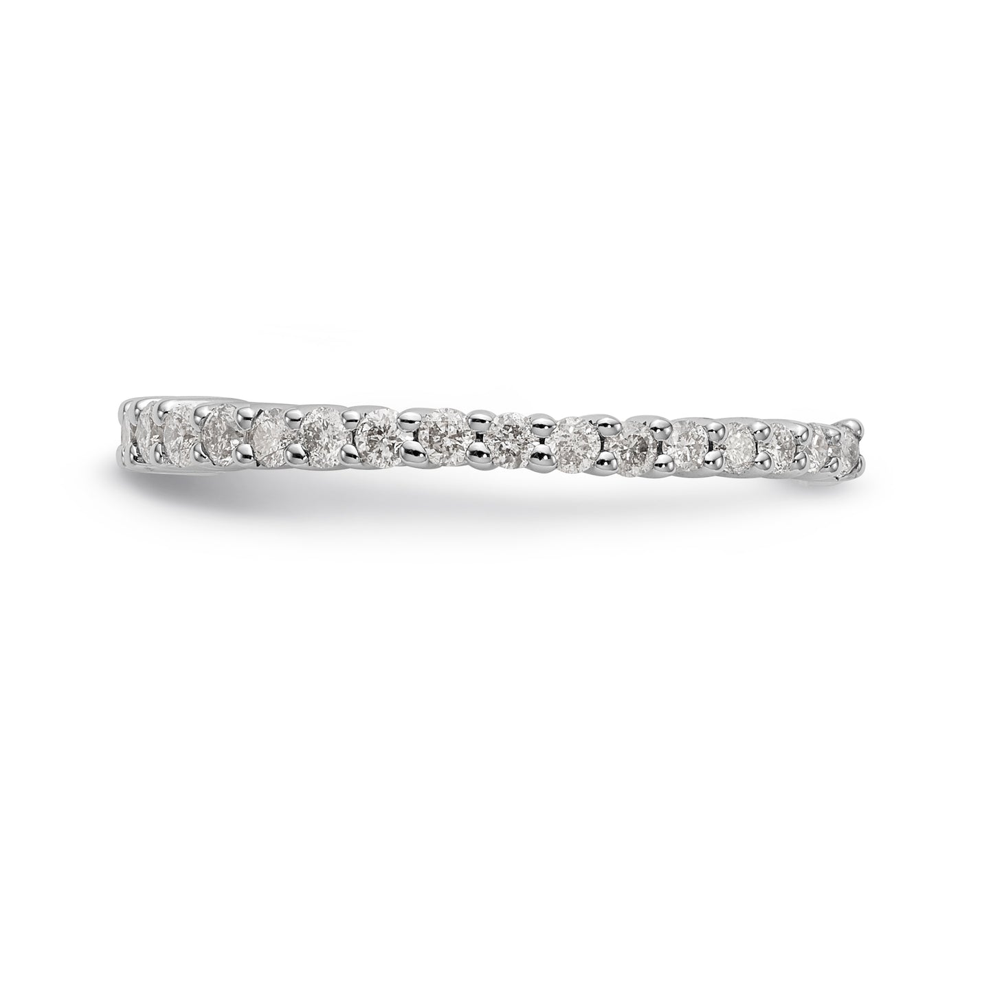 14k White Gold Diamond Wedding Band