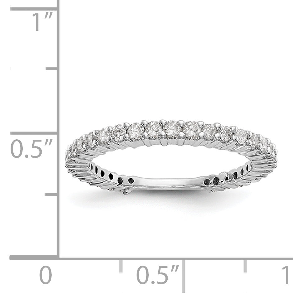 14k White Gold Diamond Wedding Band