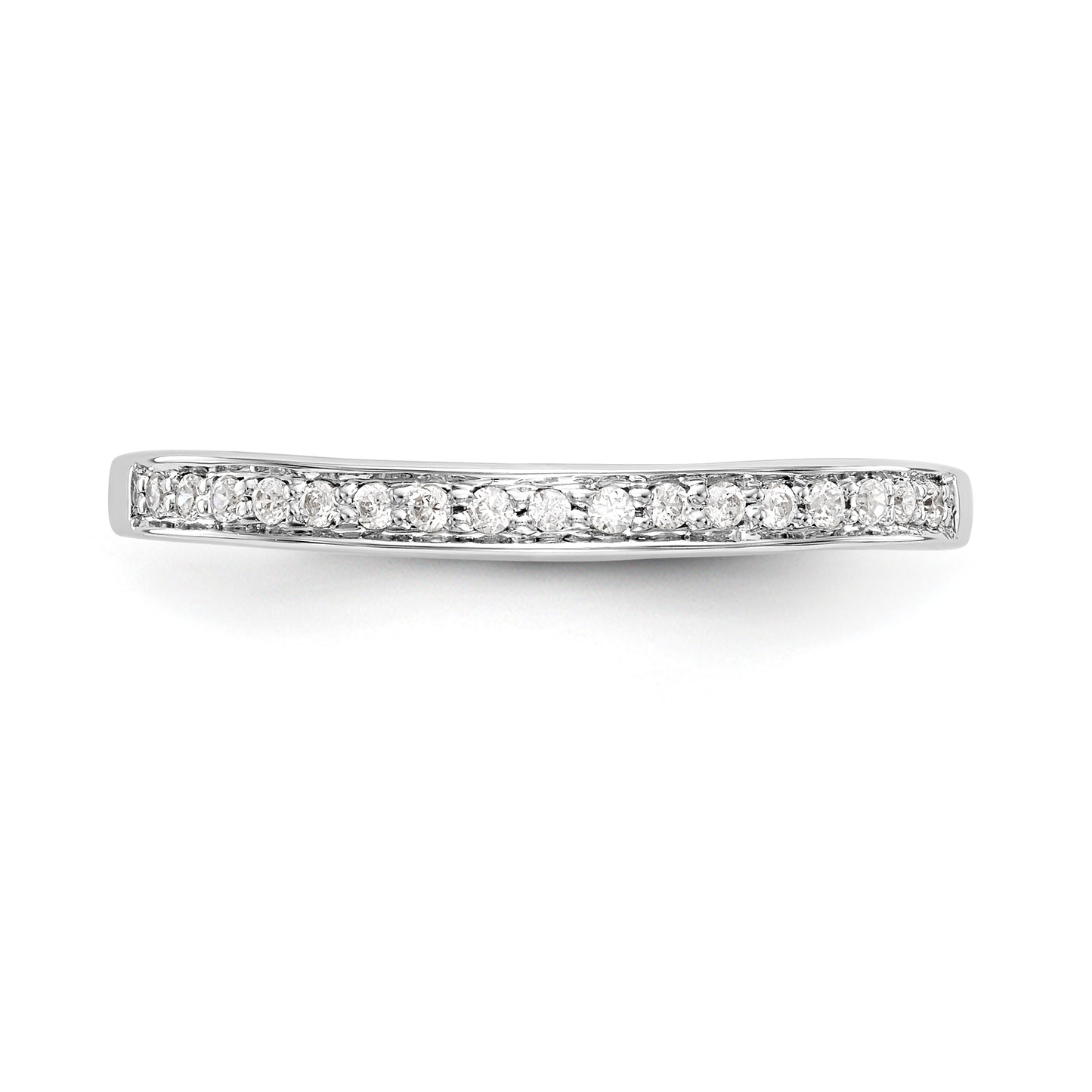 14K White Gold Diamond Wedding Band