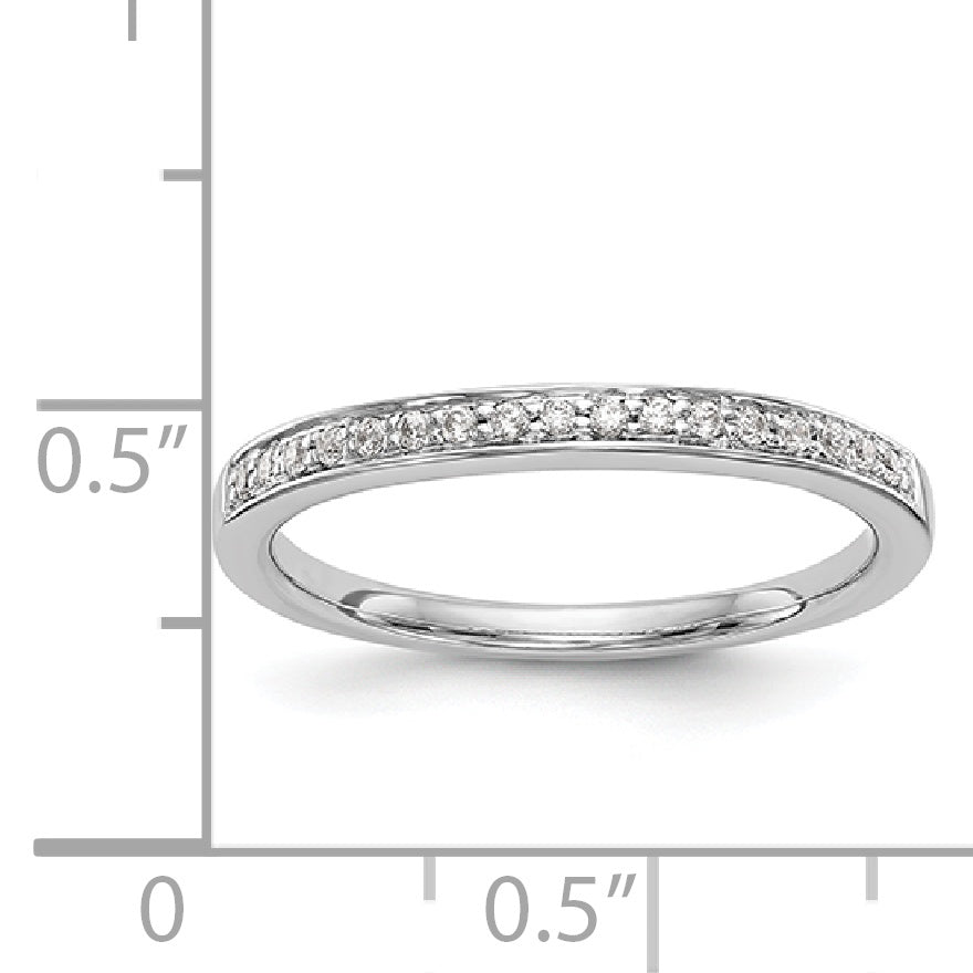 14K White Gold Diamond Wedding Band