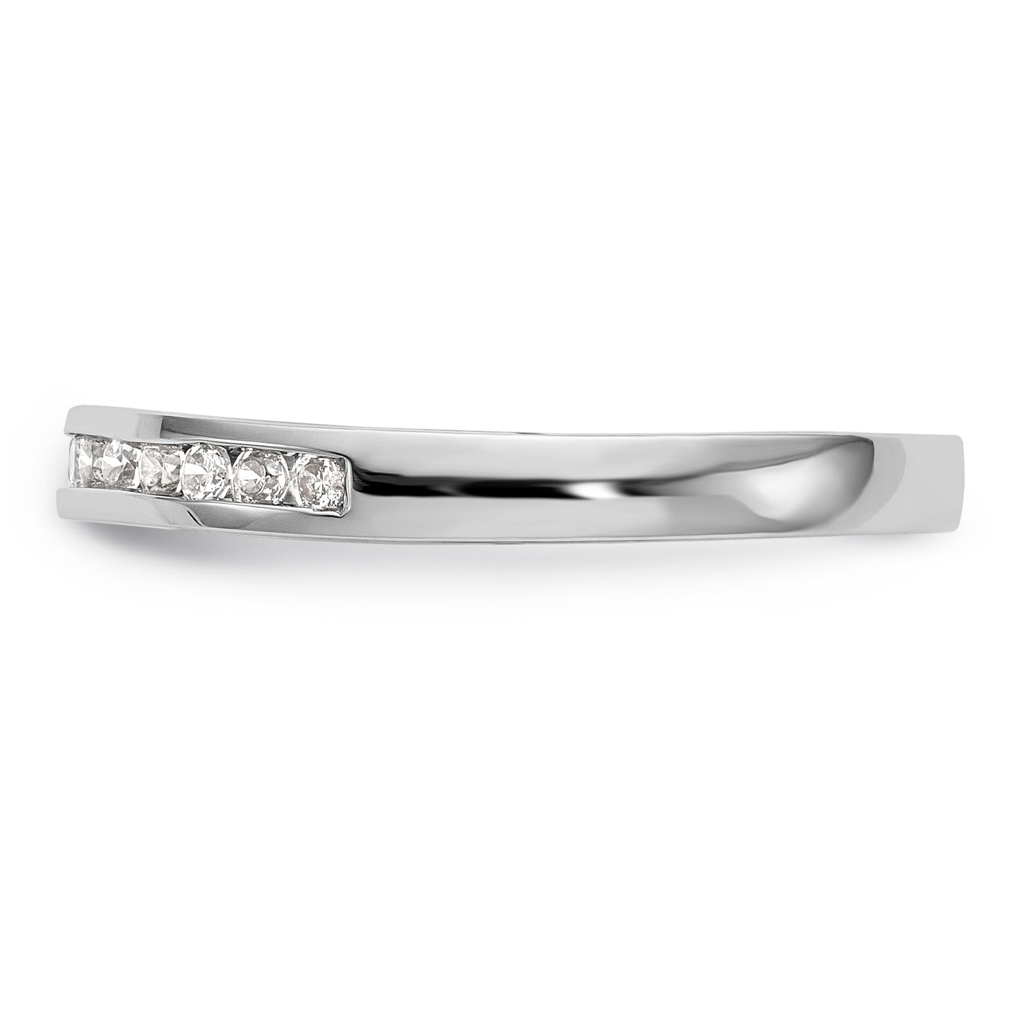 14K White Gold Diamond Peg Set Engagement Ring