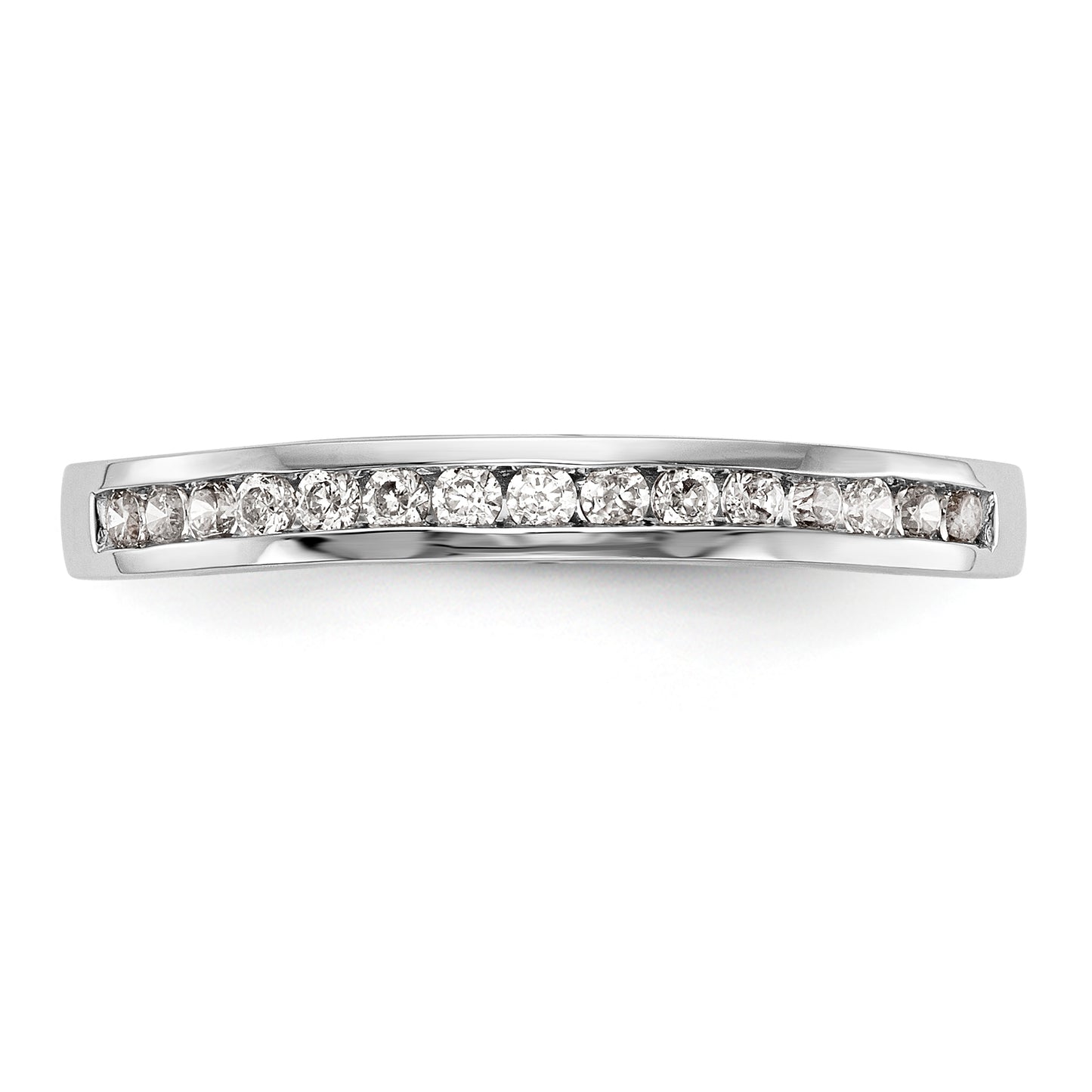 14K White Gold Diamond Peg Set Engagement Ring