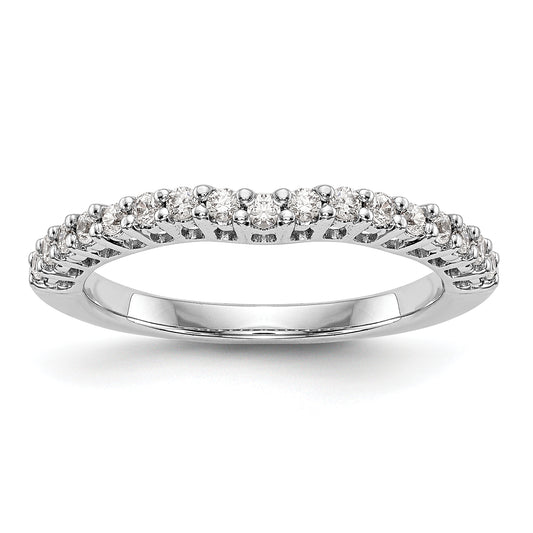 14K White Gold Diamond Wedding Band