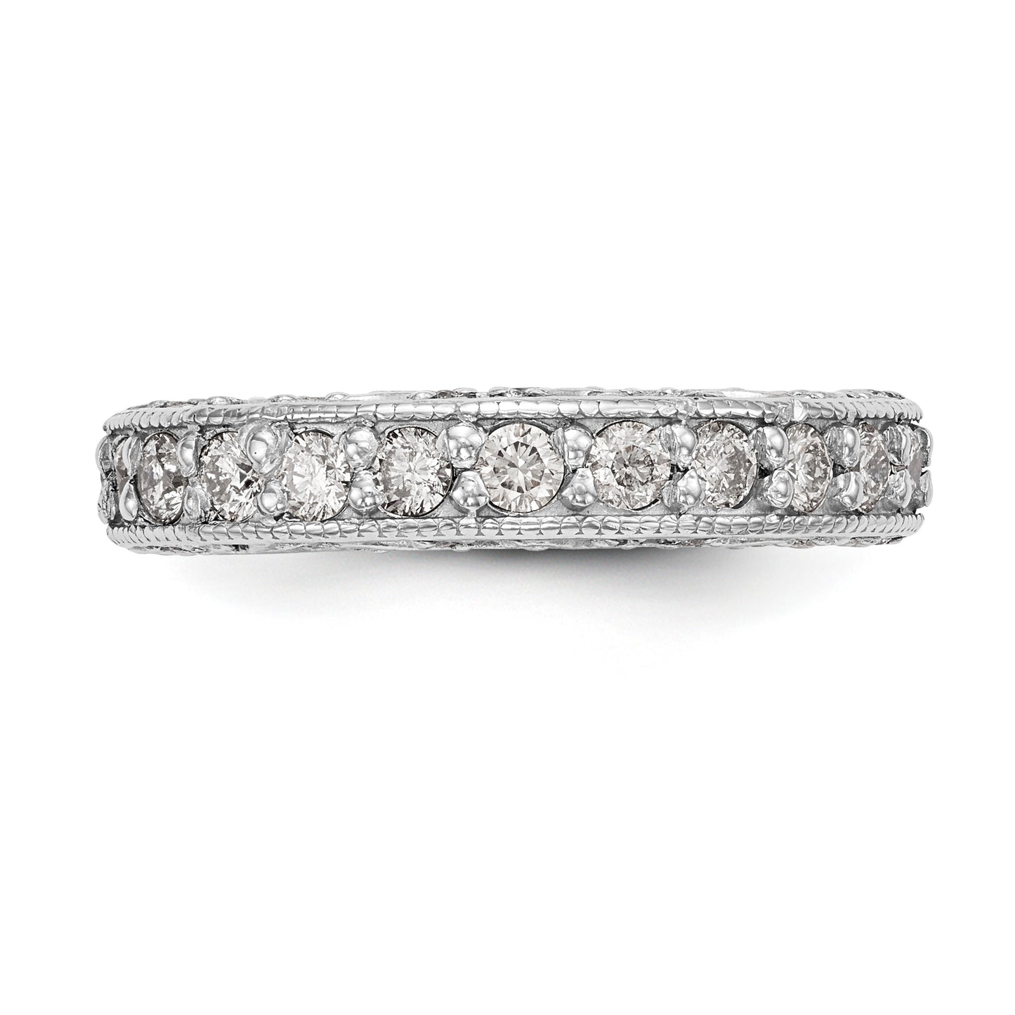 14k White Gold Diamond Wedding Band