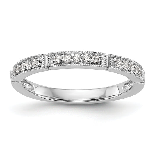 14k White Gold Diamond Wedding Band