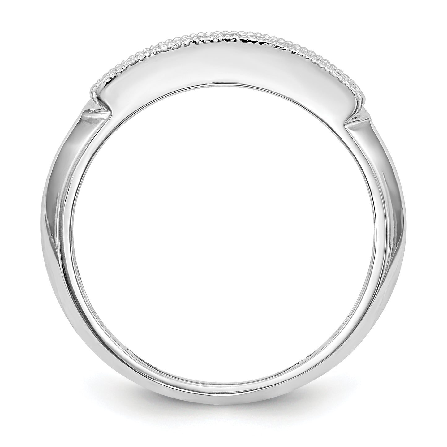 14k White Gold Diamond Wedding Band