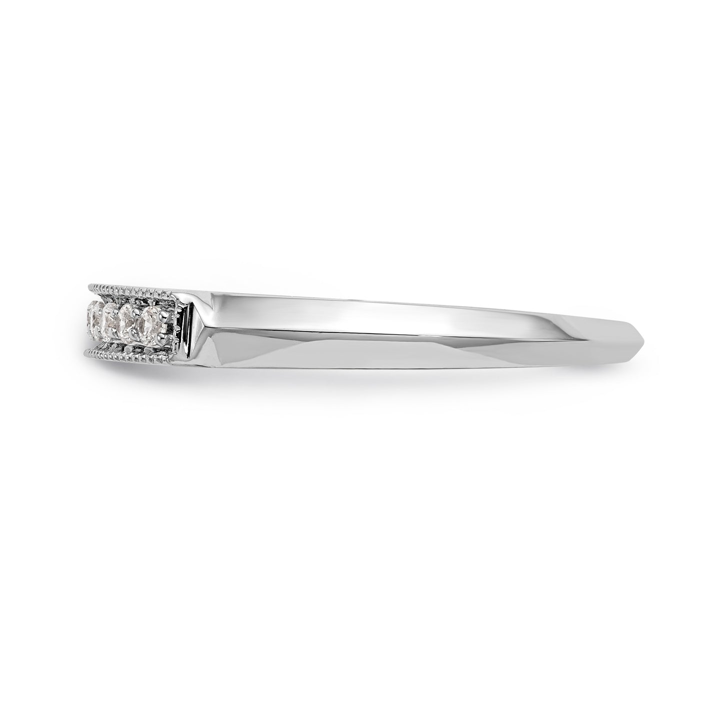 14k White Gold Diamond Wedding Band