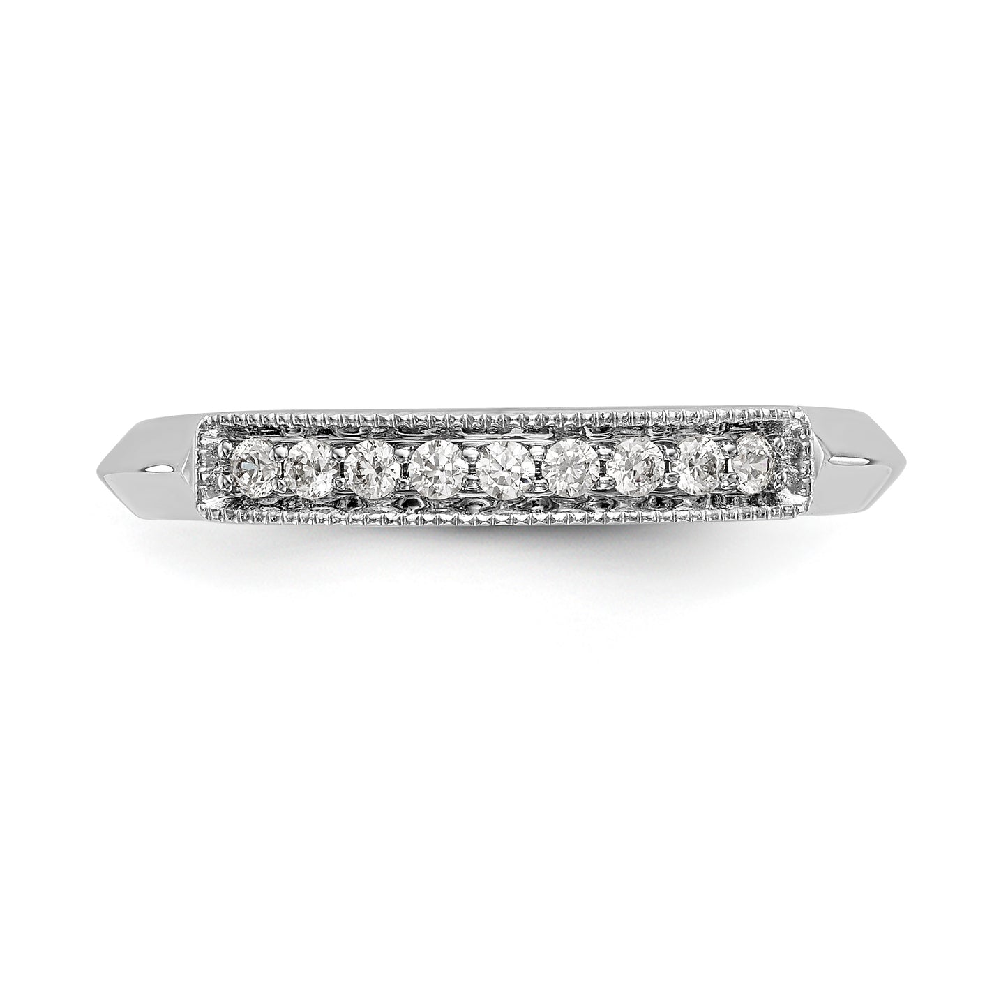 14k White Gold Diamond Wedding Band