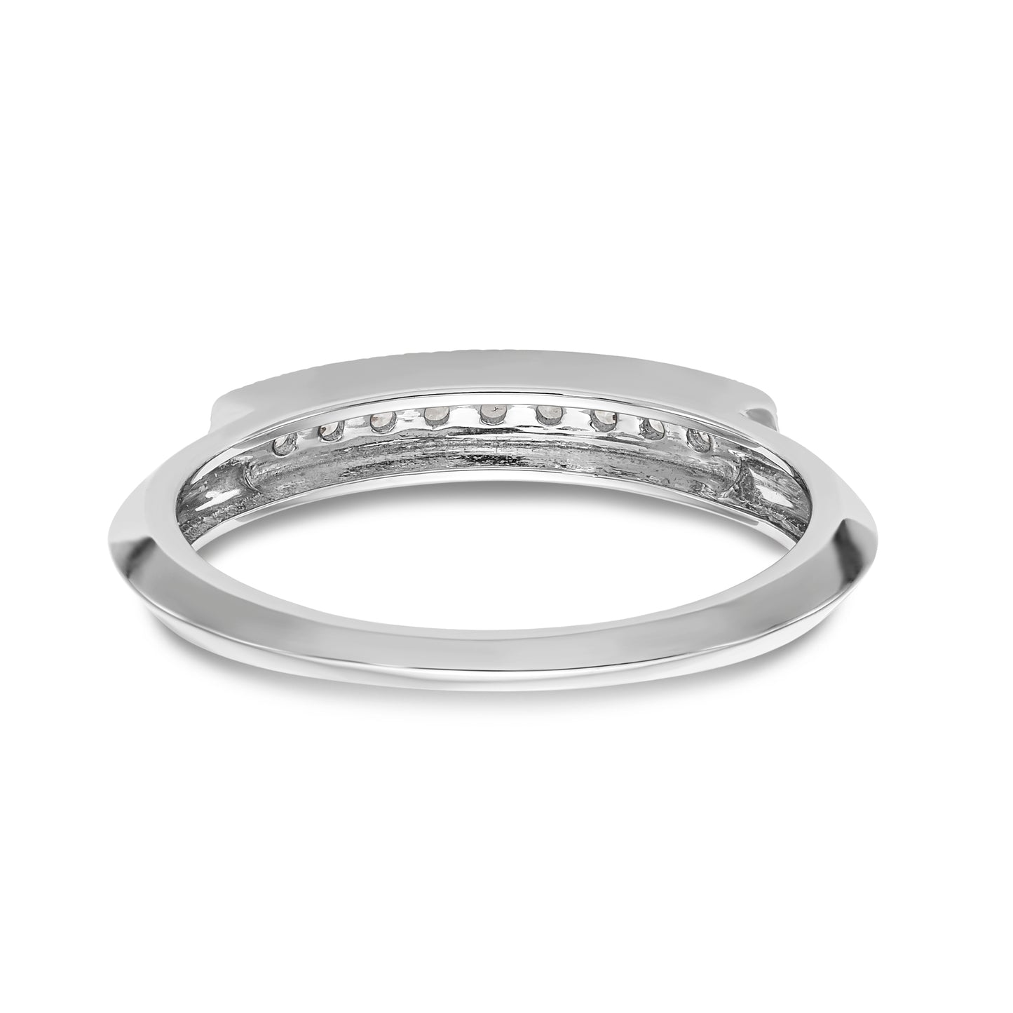 14k White Gold Diamond Wedding Band