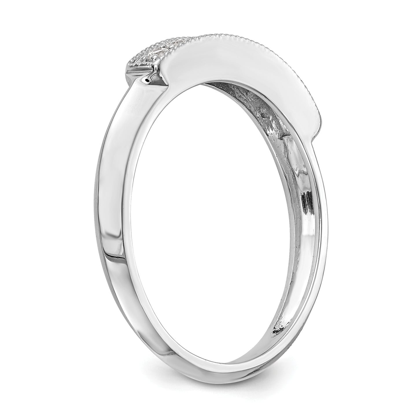 14k White Gold Diamond Wedding Band