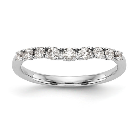 14k White Gold Diamond Wedding Band