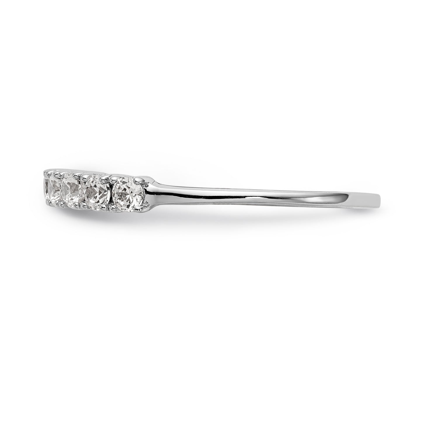 14k White Gold Diamond Wedding Band