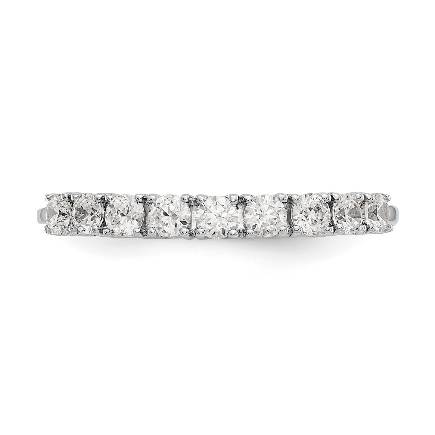 14k White Gold Diamond Wedding Band