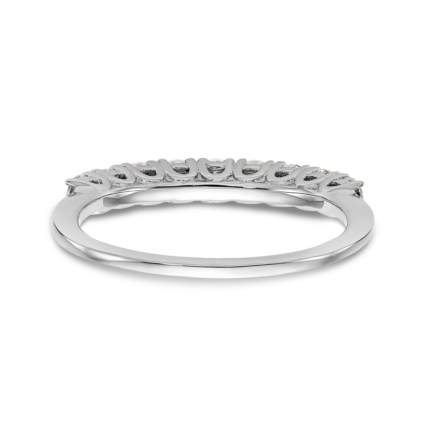 14k White Gold Diamond Wedding Band