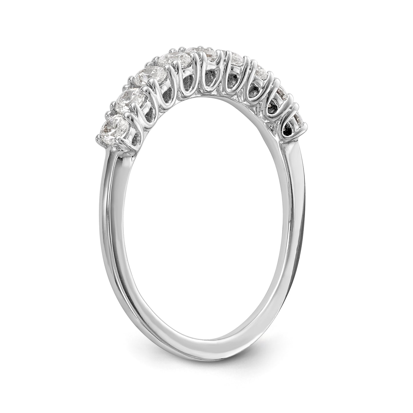 14k White Gold Diamond Wedding Band