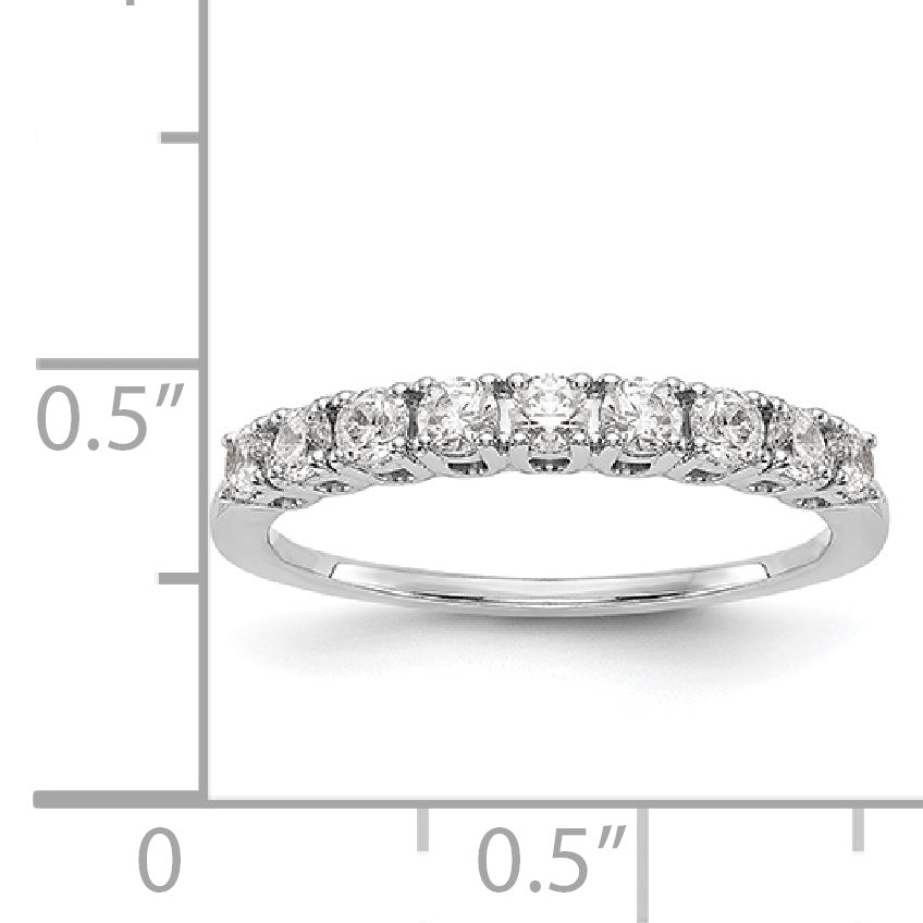 14k White Gold Diamond Wedding Band