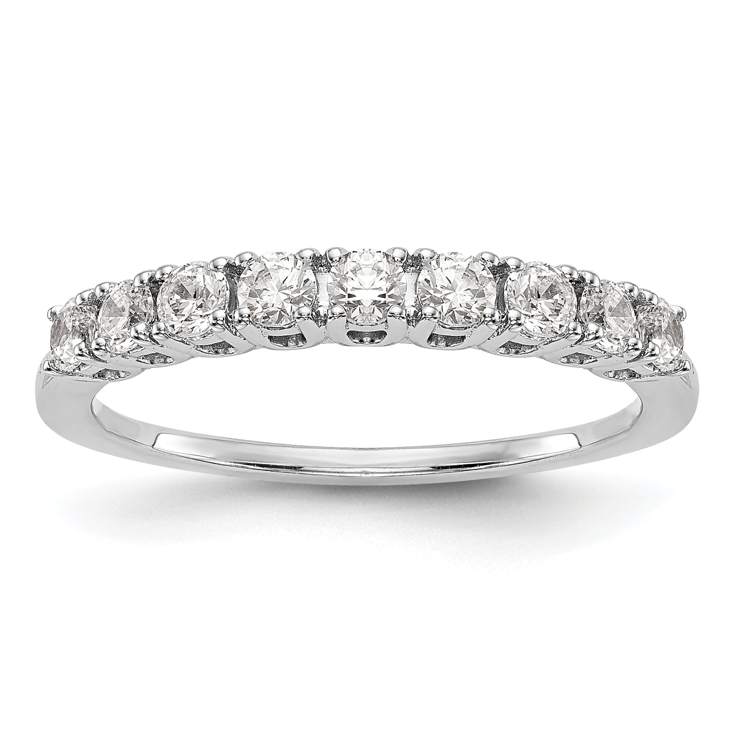 14k White Gold Diamond Wedding Band