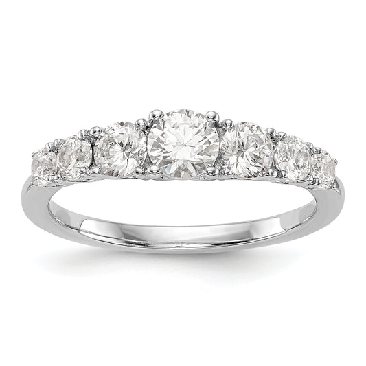 14K White Gold Simulated Diamond Engagement Ring