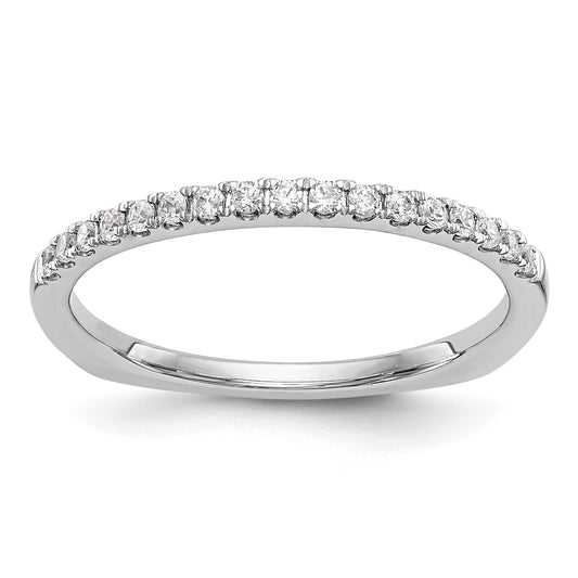 14k White Gold Diamond Wedding Band