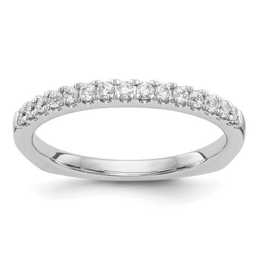 14k White Gold Diamond Wedding Band