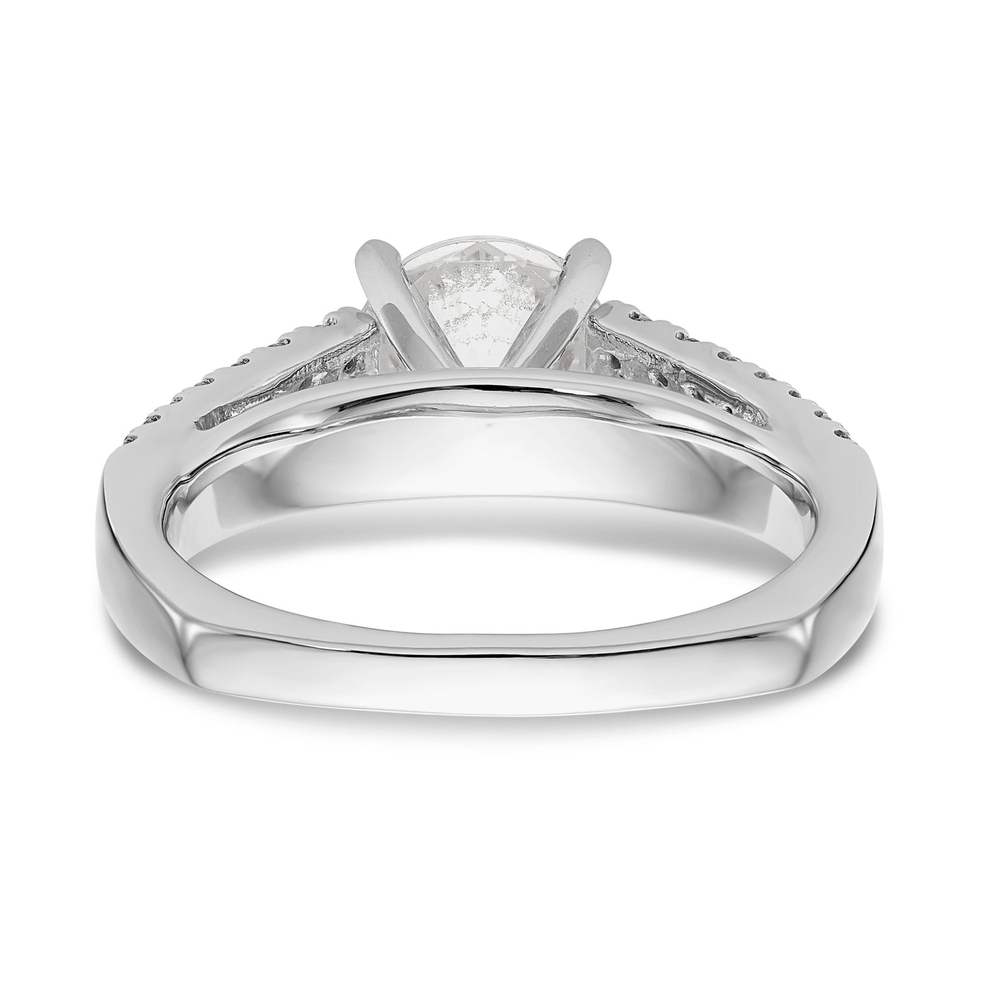 14K White Gold Simulated Diamond Engagement Ring