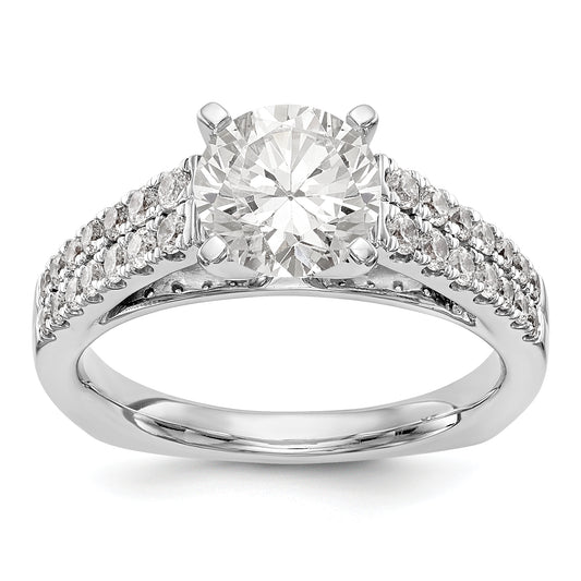 14K White Gold Simulated Diamond Engagement Ring