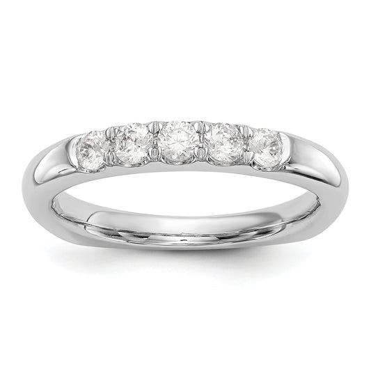 14K White Gold Diamond Wedding Band