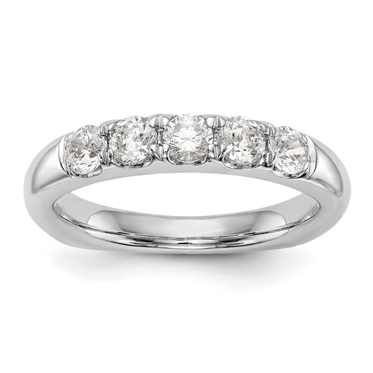 14K White Gold Diamond Wedding Band