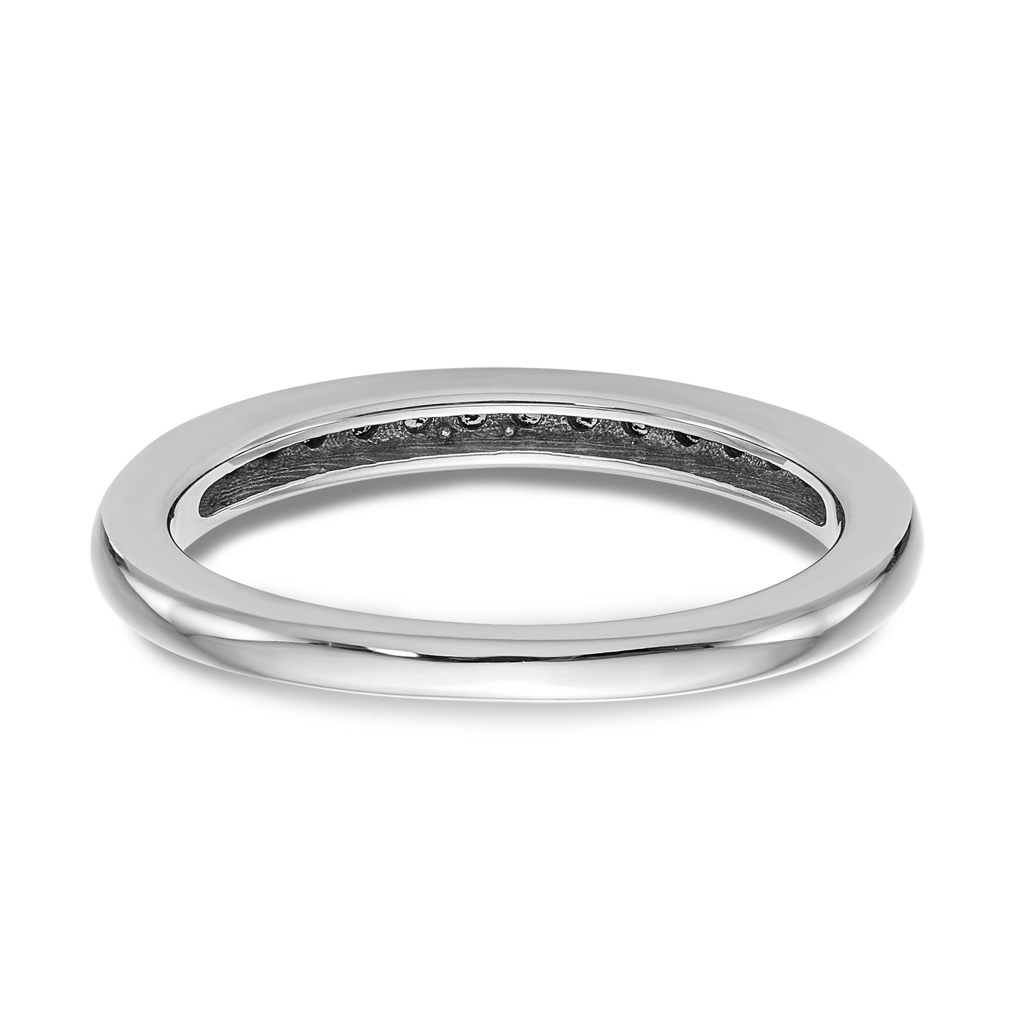 14K White Gold Diamond Wedding Band