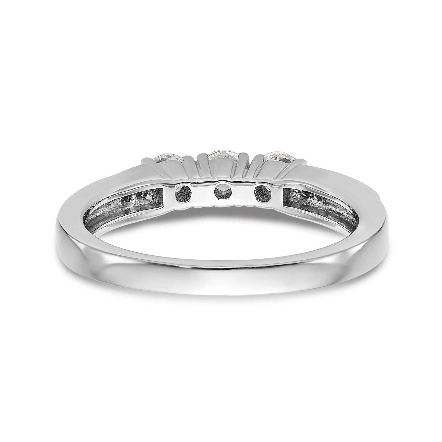 14K White Gold Diamond Wedding Band