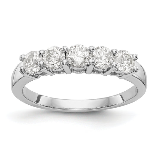 14K White Gold Diamond Wedding Band