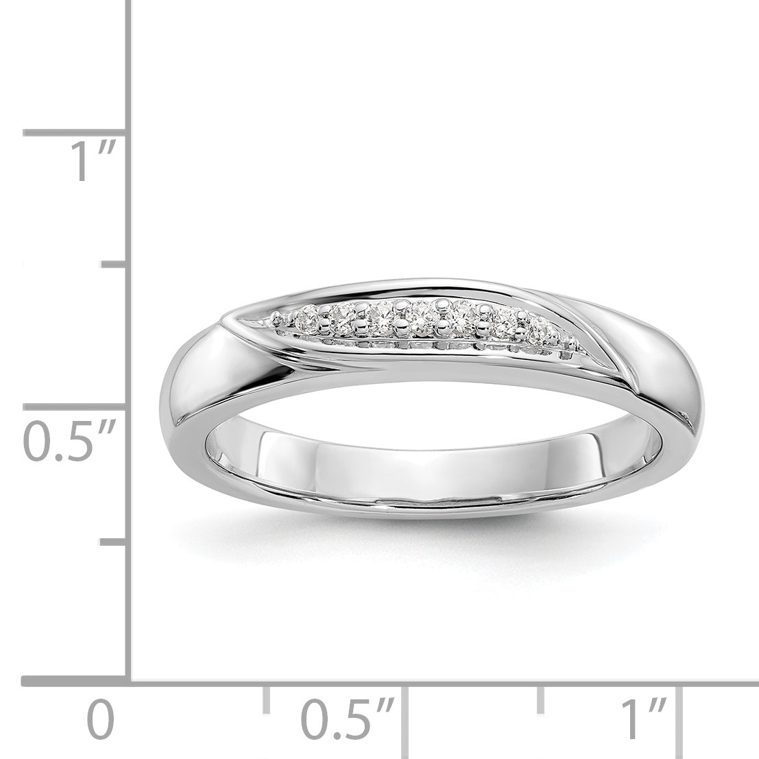 14K White Gold Complete Diamond Trio Men's Wedding Band