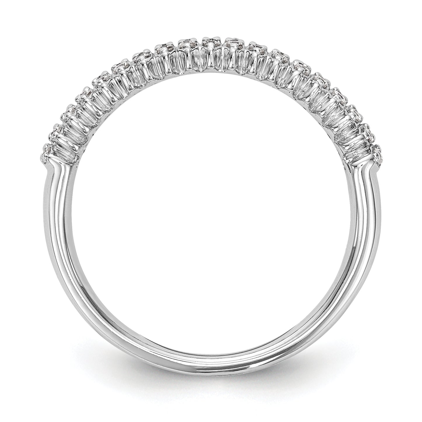 14K White Gold Diamond Band