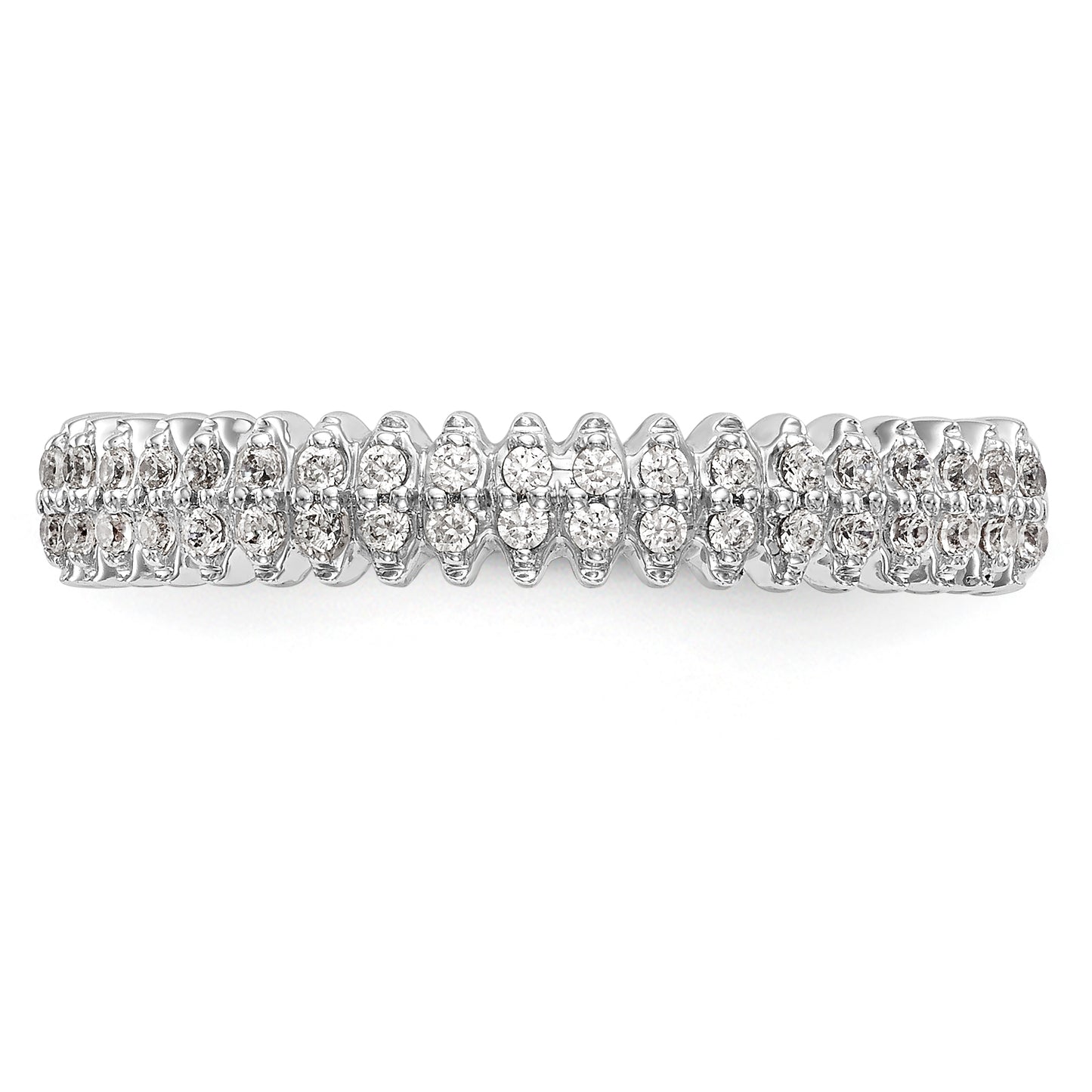 14K White Gold Diamond Band