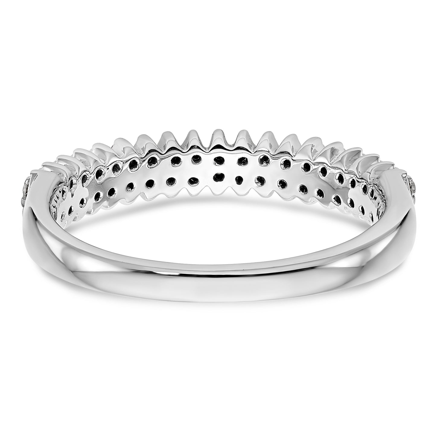 14K White Gold Diamond Band