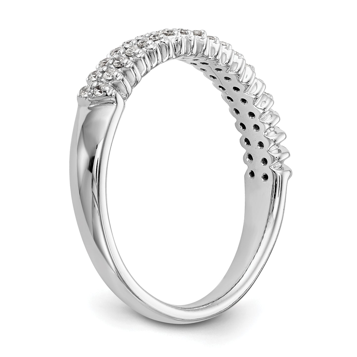 14K White Gold Diamond Band