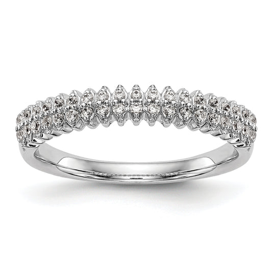 14K White Gold Diamond Band