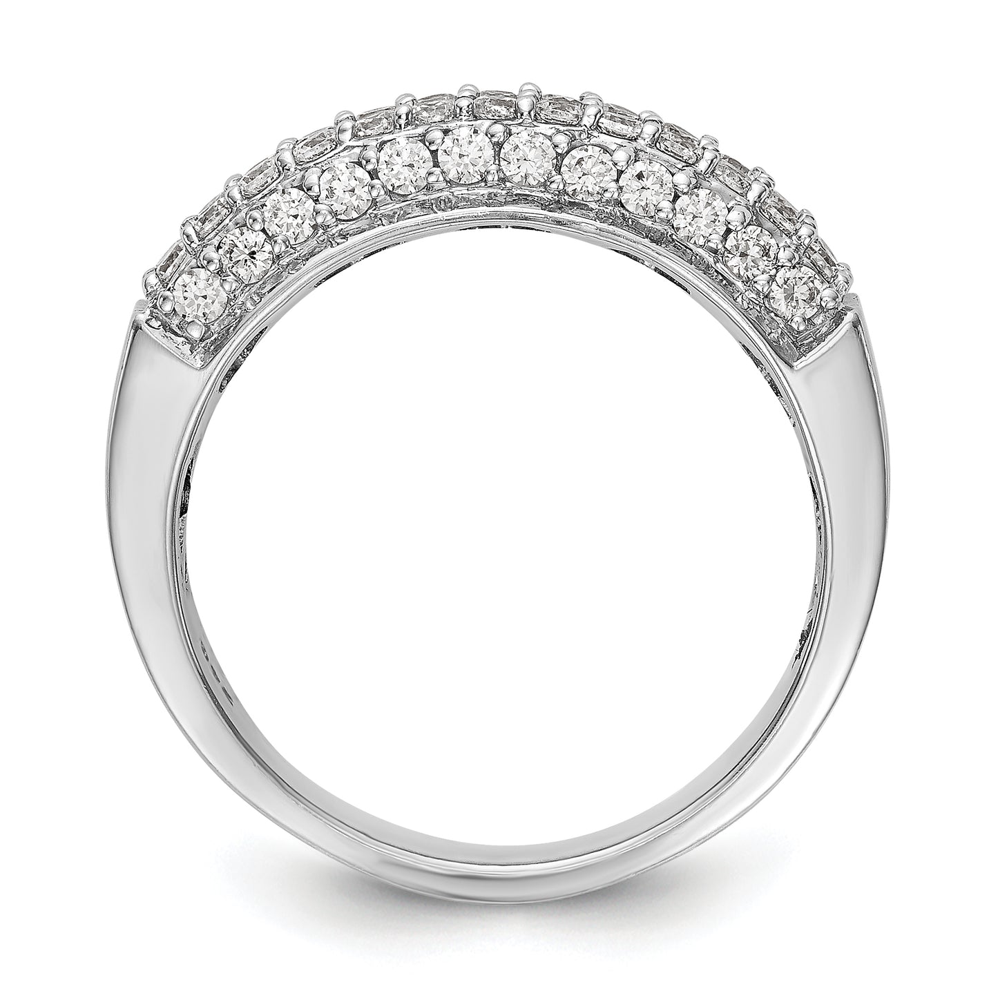 14K White Gold Diamond Band