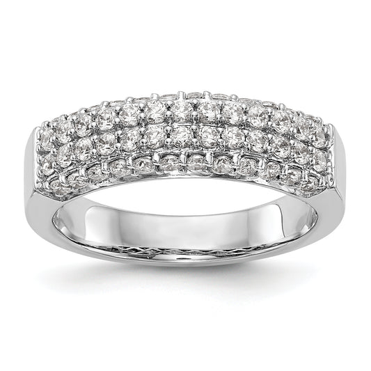 14K White Gold Diamond Band