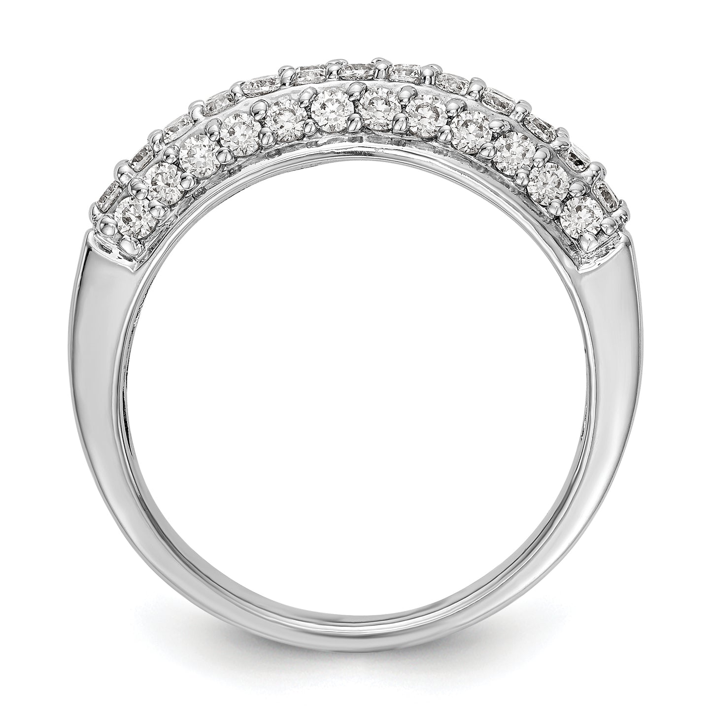 14K White Gold Diamond Band