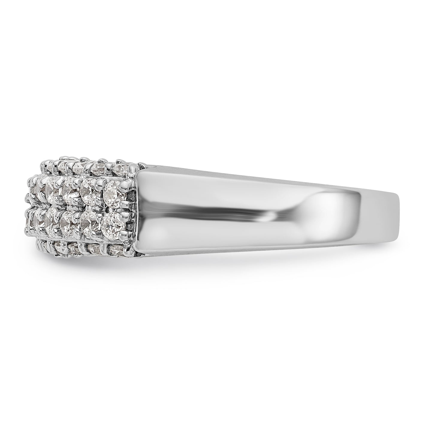 14K White Gold Diamond Band