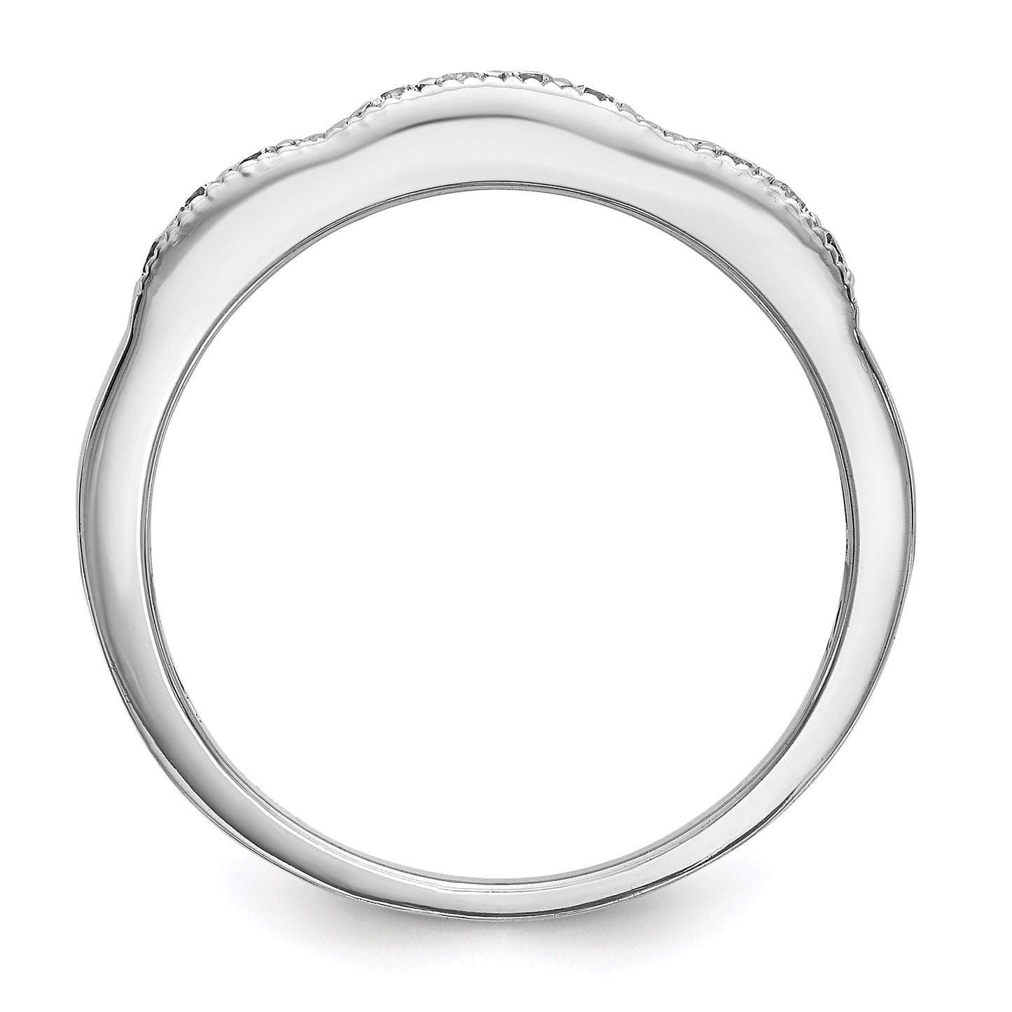 14K White Gold Diamond Band